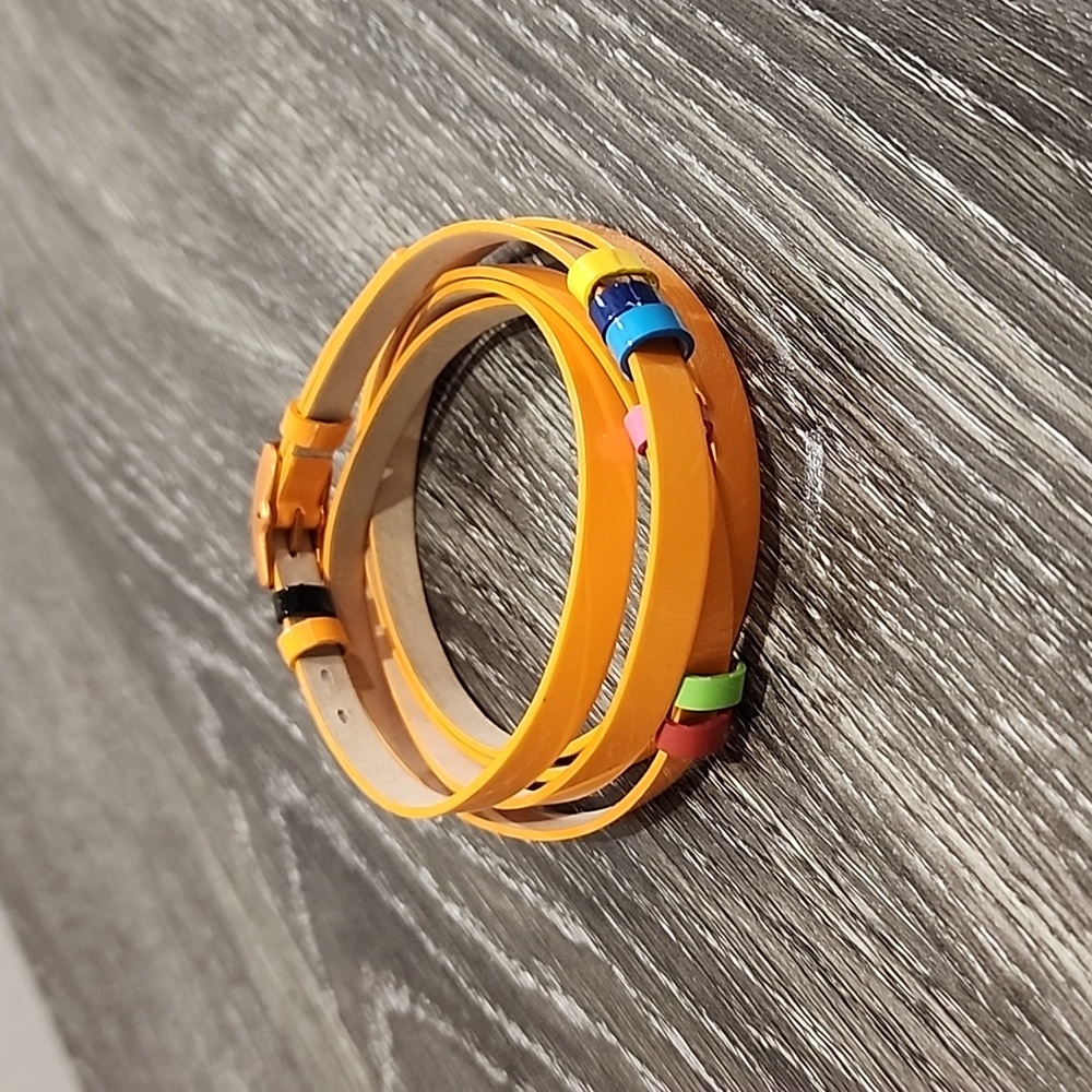 Swatch Fun Colourful Patent Leather Wrap Bracelet